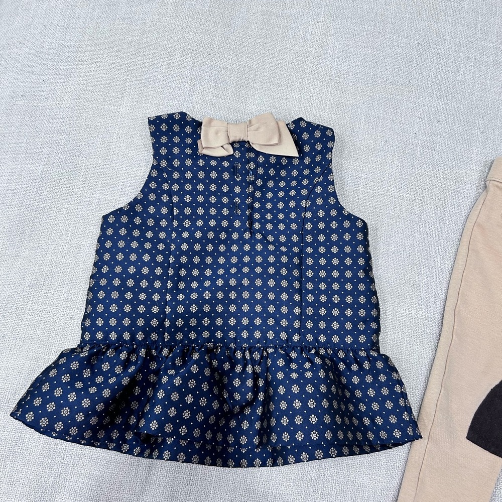 Janie and Jack 18-24 months baby girls peplum top shirt sleeveless